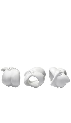 Body napkin rings trio in color white size all in - White. Size all - Anissa Kermiche - Modalova