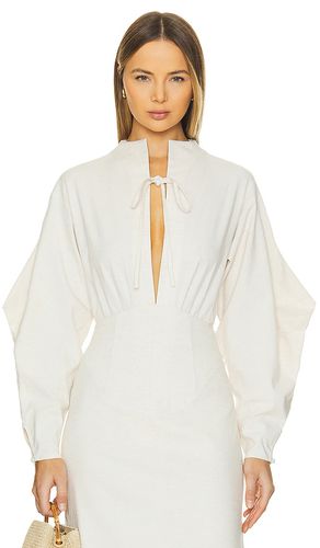 Lino bodysuit in color white size L in - White. Size L (also in M, S, XL/1X) - Andrea Iyamah - Modalova