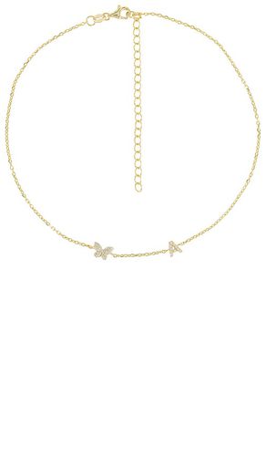 Pave Butterfly Initial Choker in . Size B, C, D, E, F, G, I, J, K, N, O, P, R, T - By Adina Eden - Modalova