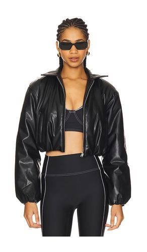 Cazadora faux leather cropped premier en color talla L en - Black. Talla L (también en M) - alo - Modalova