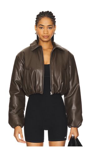 Faux Leather Cropped Premier Bomber Jacket in . Taglia M, S, XS - alo - Modalova