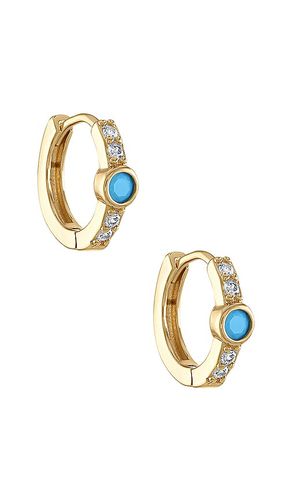 Turquoise Crystal Huggies Earrings in - Alexa Leigh - Modalova