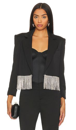 Shan cropped fringe blazer en color talla 10 en - Black. Talla 10 (también en 12) - Alice + Olivia - Modalova