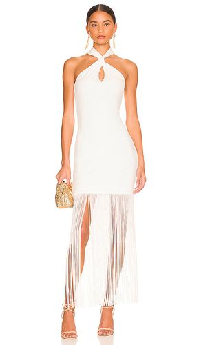 Steph twist neck fringe dress in color white size 10 in - White. Size 10 (also in 2, 4, 8) - Alice + Olivia - Modalova