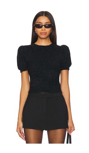 Jersey ciara puff sleeve en color talla L en - Black. Talla L (también en M, S, XS) - Alice + Olivia - Modalova