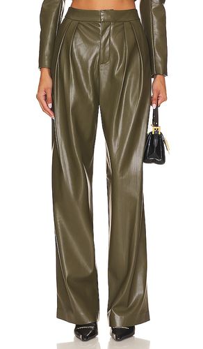 Pantalón de falso cuero pompey en color talla 0 en - Olive. Talla 0 (también en 10, 12, 14, 4) - Alice + Olivia - Modalova