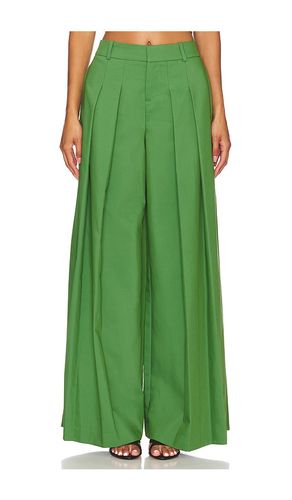 Pantalón blaire ultra low rise pleated en color verde talla 0 en - Green. Talla 0 (también en 2, 4, 6, 8) - Alice + Olivia - Modalova