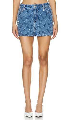 Minifalda joss en color denim-medium talla 29 en Índigo claro - Denim-Medium. Talla 29 (también en 30) - Alice + Olivia - Modalova