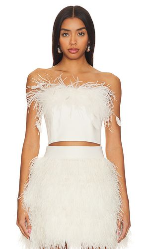 Ceresi feather top in color white size 0 in - White. Size 0 (also in 10, 6, 8) - Alice + Olivia - Modalova