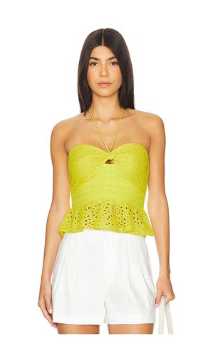 Livia halter peplum top en color amarillo talla 0 en - Yellow. Talla 0 (también en 10, 12, 2, 4, 6, 8) - Alice + Olivia - Modalova