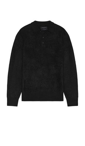 Abel long sleeve polo en color talla L en - Black. Talla L (también en M, S) - ALLSAINTS - Modalova