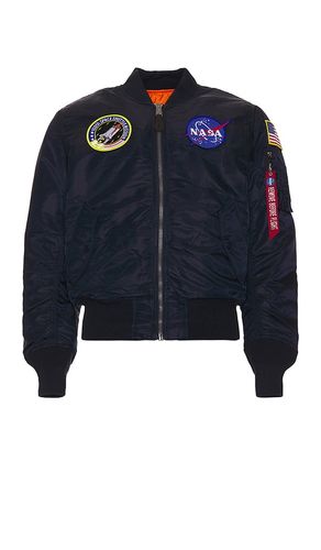 Cazadora nasa ma 1 en color azul talla L en - Blue. Talla L (también en M, S, XS, XL/1X, XXL/2X) - ALPHA INDUSTRIES - Modalova