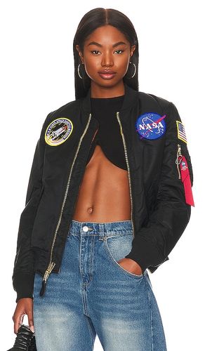 Chaqueta ma-1 nasa bomber en color talla XS en - Black. Talla XS (también en S) - ALPHA INDUSTRIES - Modalova