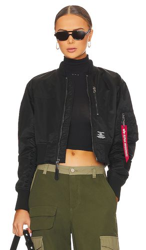 Chaqueta l-2b cropped flight en color talla L en - Black. Talla L (también en M, S, XS) - ALPHA INDUSTRIES - Modalova