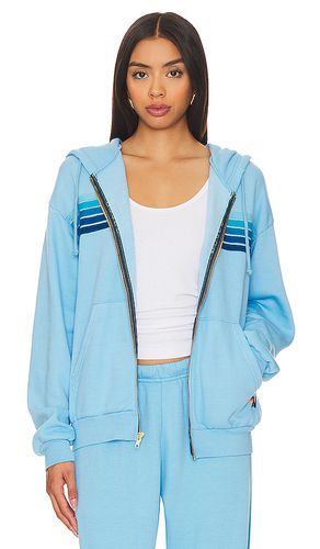 Stripe zip relaxed hoodie in color size M in & - . Size M (also in XL/1X) - Aviator Nation - Modalova