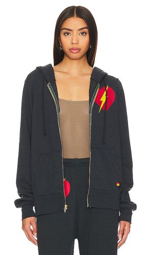 Bolt heart zip hoodie in color size L in - . Size L (also in M, S, XS) - Aviator Nation - Modalova
