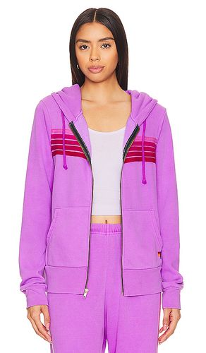 Stripe zip hoodie in color purple size L in & - Purple. Size L (also in M, S, XL) - Aviator Nation - Modalova