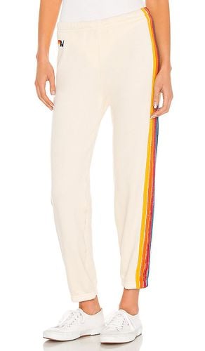 Pantalón deportivo 5 stripe en color ivory talla L en - Ivory. Talla L (también en M, S, XL, XS) - Aviator Nation - Modalova