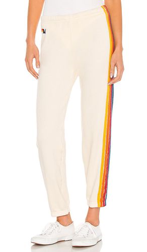 Pantalón deportivo 5 stripe en color ivory talla XS en - Ivory. Talla XS (también en S, M, L) - Aviator Nation - Modalova