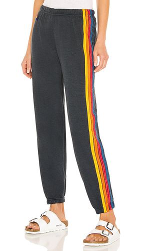 Stripe sweatpant in color black size L in - Black. Size L (also in M, S, XL, XS) - Aviator Nation - Modalova