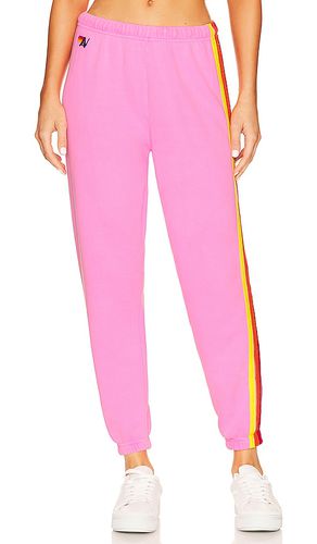 Pantalón deportivo 5 stripe en color rosado talla M en & - Pink. Talla M (también en L) - Aviator Nation - Modalova
