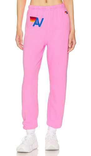 Pantalones deportivos con logo en color rosado talla M en - Pink. Talla M (también en XS) - Aviator Nation - Modalova