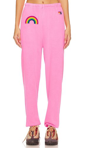 Rainbow embroidery sweatpant in color pink size S in - Pink. Size S (also in XL, XS) - Aviator Nation - Modalova