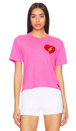 Camiseta bolt heart en color rosado talla M en - Pink. Talla M (también en S, XL, XS) - Aviator Nation - Modalova