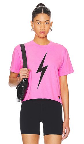Bolt boyfriend tee in color pink size S in - Pink. Size S (also in XS) - Aviator Nation - Modalova