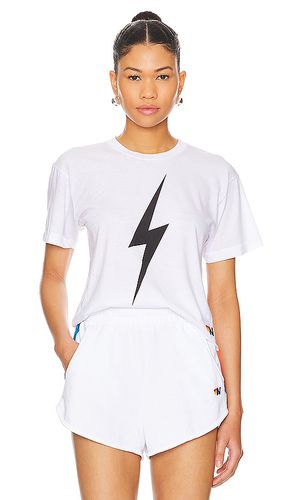 Camiseta bolt boyfriend en color talla L en - White. Talla L (también en M, S, XL, XS) - Aviator Nation - Modalova