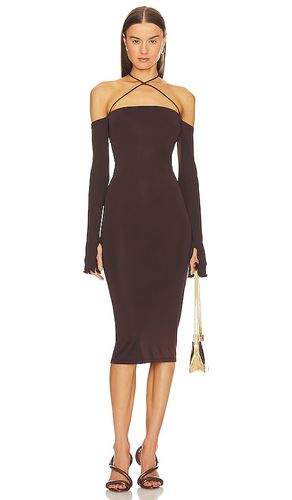 Maddy Off Shoulder Lace Up Midi Dress in . Taglia 44/L - The Andamane - Modalova