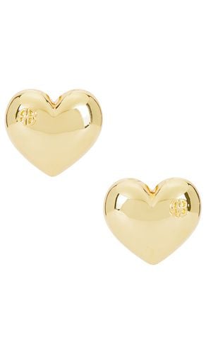 Pendientes heart en color oro metálico talla all en - Metallic Gold. Talla all - ANINE BING - Modalova