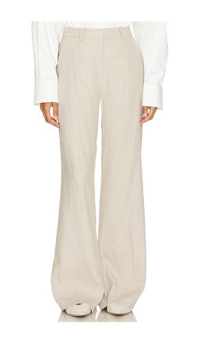 Pantalón con trabillas kline en color beige talla 34 en - Beige. Talla 34 (también en 32, 36, 38, 40) - ANINE BING - Modalova