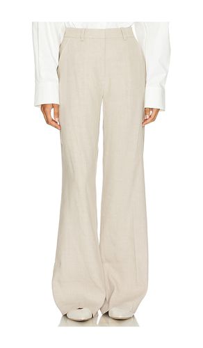 Pantalón con trabillas kline en color beige talla 34 en - Beige. Talla 34 (también en 36, 38, 40) - ANINE BING - Modalova