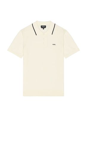 Fynn short sleeve polo en color blanco talla L en - White. Talla L (también en M, S, XL/1X) - A.P.C. - Modalova