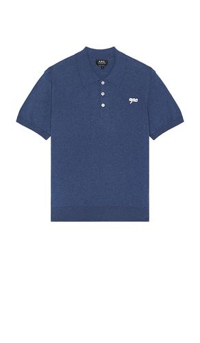 Gregorio short sleeve polo en color azul talla L en - Blue. Talla L (también en M, S, XL/1X) - A.P.C. - Modalova