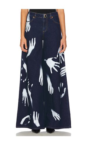 Handprint wide leg en color azul talla 24 en - Blue. Talla 24 (también en 25, 26, 27, 28, 29, 30, 31) - AREA - Modalova