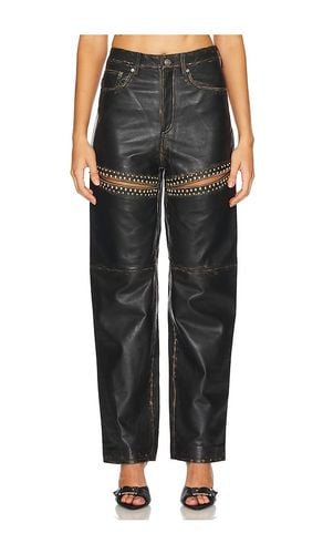 Studded Leather Slit Leg Pant in . Size 2, 8 - AREA - Modalova