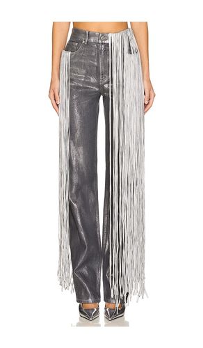 Metallic Fringe Straight Leg Pant in . Size 26, 27, 28 - AREA - Modalova