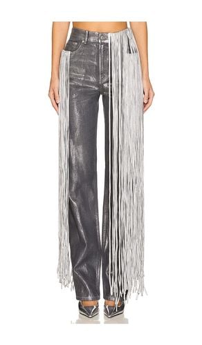 Metallic Fringe Straight Leg Pant in . Size 29 - AREA - Modalova