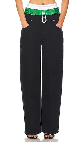 Pantalón holgado tricapa en color negro talla 23 en - Black. Talla 23 (también en 24, 25, 26, 27, 28) - Alexander Wang - Modalova