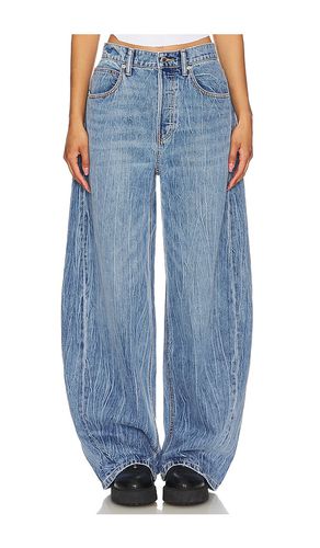 Oversized rounded low rise jean creased wash en color azul talla 27 en - Blue. Talla 27 (también en - Alexander Wang - Modalova