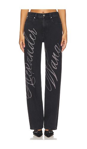 Ez Mid Rise Relaxed Cursive Logo Jean in . Size 24, 25, 26, 27, 29 - Alexander Wang - Modalova