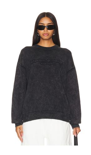 Oversized Long Sleeve Pullover W Emboss Logo in . Taglia M, S, XS - Alexander Wang - Modalova