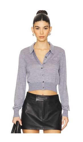 Collared Cardigan With Embossed Logo in . Size M, S - Alexander Wang - Modalova