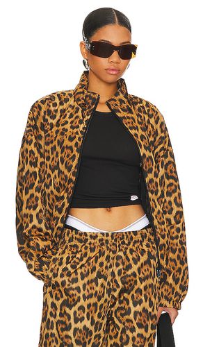 Leopard Track Jacket With Stacked Wang Puff Logo in . Size S - Alexander Wang - Modalova