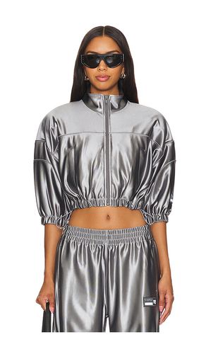 Chaqueta t by cropped track en color gris talla M en - Grey. Talla M (también en S) - Alexander Wang - Modalova