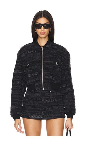 All Over Embroidery Zip Front Bomber Jacket in . Size XS - Alexander Wang - Modalova