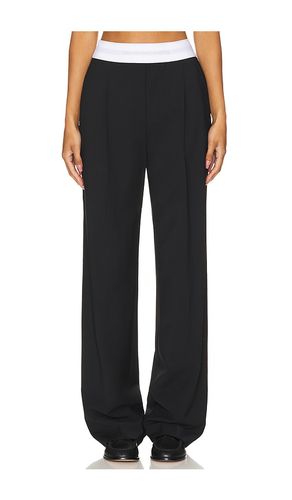 High Waisted Pleated Pant With Logo Elastic in & . Taglia 4 - Alexander Wang - Modalova