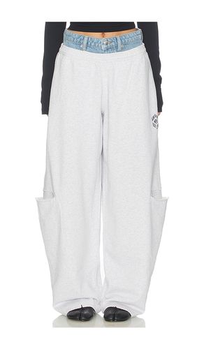 Prestyled Slashed Sweatpant With Denim Waistband in . Size 27. Also in 31 - Alexander Wang - Modalova